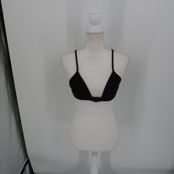 Givenchy Black Bikini Top with front Clasp Size Small - Picture 1 of 5